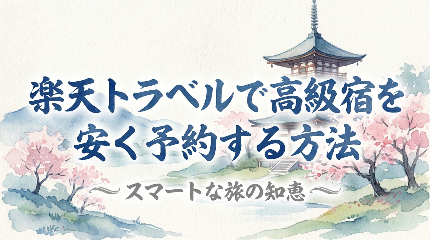 楽天トラベルで高級宿を安く予約する方法