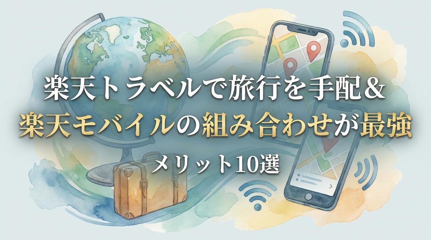 楽天トラベルで旅行を手配&楽天モバイルの組み合わせが最強|メリット10選