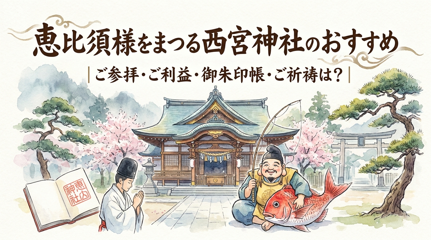 恵比須様をまつる西宮神社のおすすめ|ご参拝・ご利益・御朱印帳・ご祈祷は?