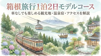 箱根旅行1泊2日モデルコース｜車なしでも楽しめる観光地・温泉宿・アクセスを解説
