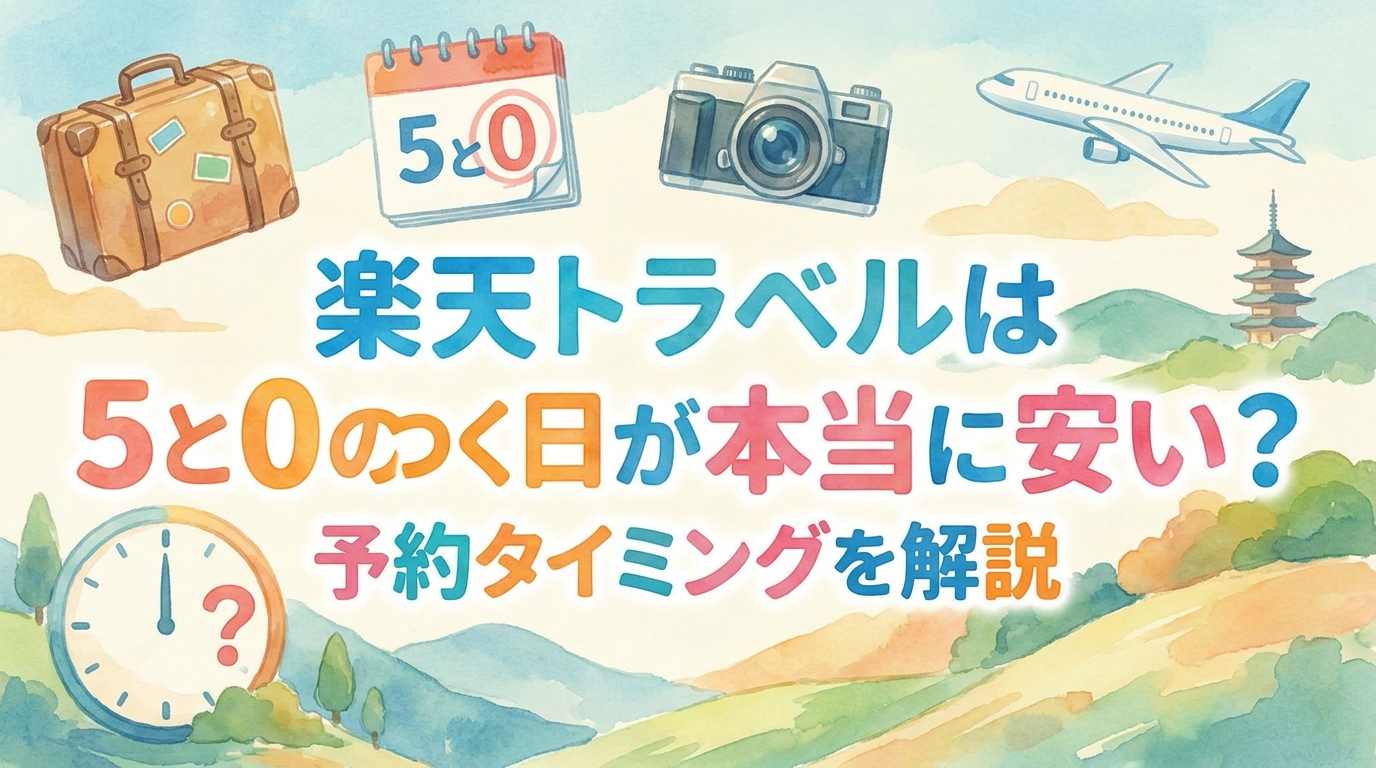 楽天トラベルは5と0のつく日が本当に安い？予約タイミングを解説