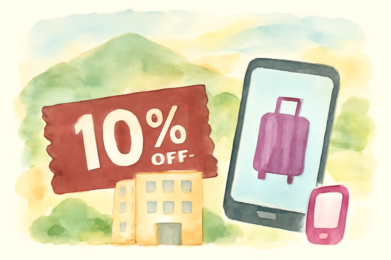 メリット1:楽天モバイル契約者限定の国内宿泊10%OFFクーポン
